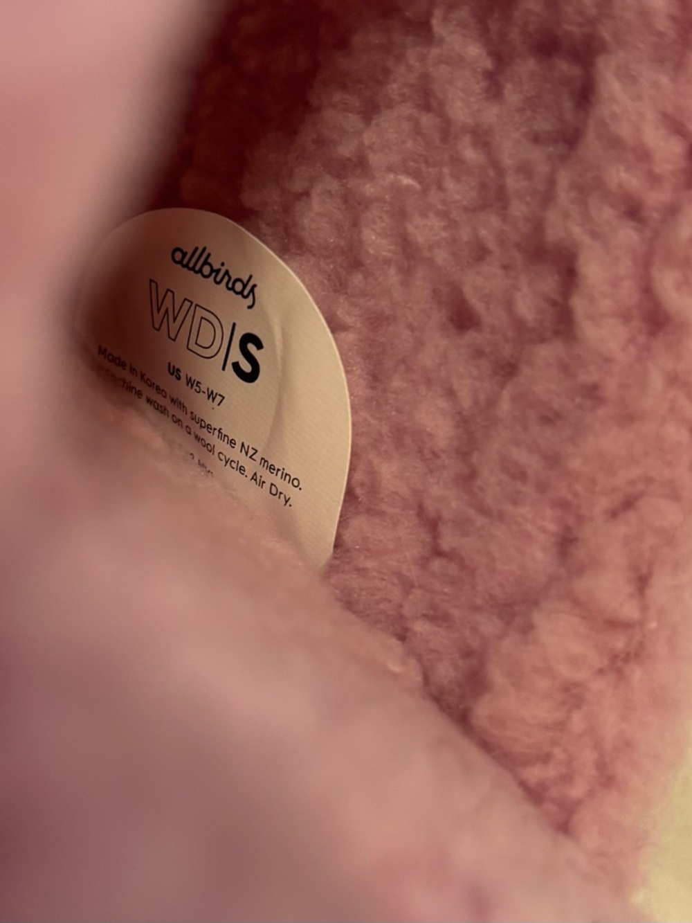 allbirds Pink Sherpa-Lined Slip-On MED - Picture 4 of 4